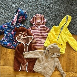 Baby Girl Toddler Sweater and Jacket Bundle Sizes 12-18 Months
